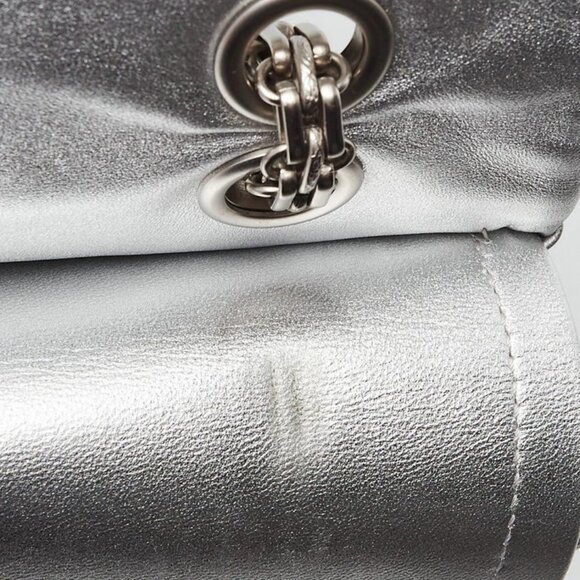 Chanel Silver Reissue 2.55 Quilted Lambskin Leather 227 Jumbo Flap Bag - Picture 10 of 11